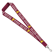1” Overseas Silkscreen Lanyard